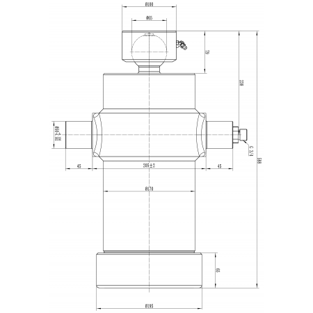 SIŁOWNIK HYDRAULICZNY WYWROTU PRZYCZEPY 15T 1880 mm, 188 cm 5-STOPNIOWY.